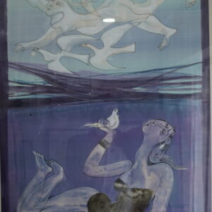 Mohamed Zouari - Collage et acrylique sur papier - 002