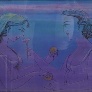 Mohamed Zouari - Dessin et acrylique sur papier - 003